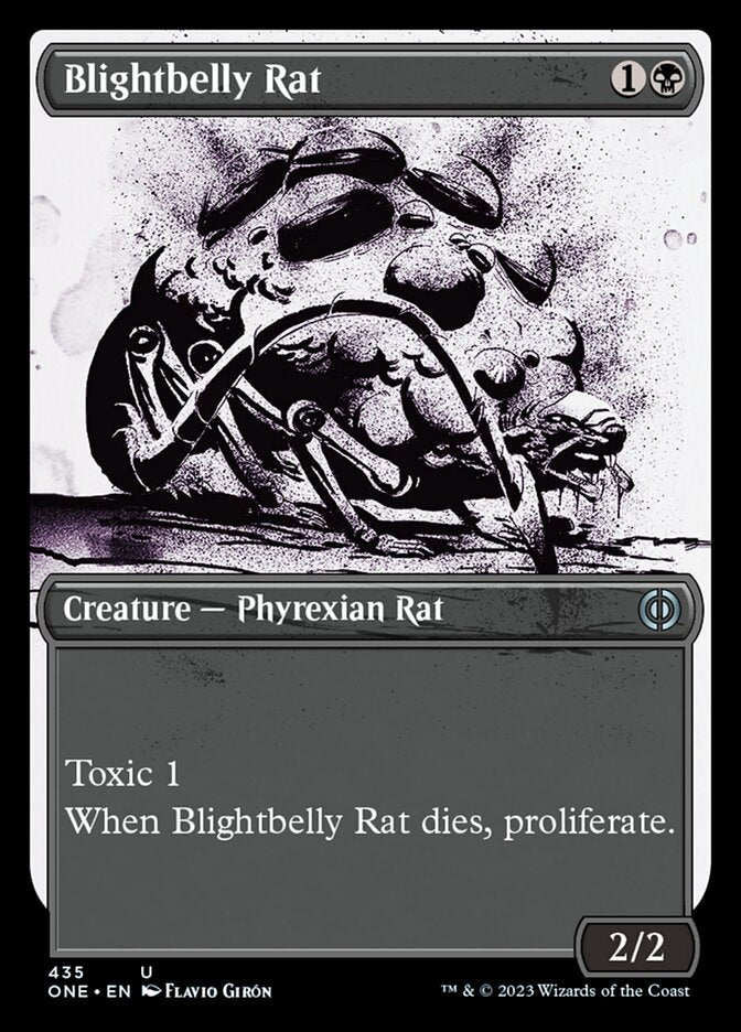 Blightbelly Rat (Showcase Ichor Step-and-Compleat Foil) [Phyrexia: All Will Be One] | Chromatic Games