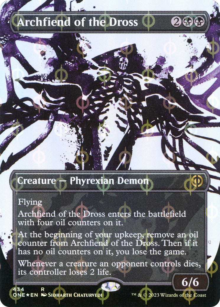 Archfiend of the Dross (Borderless Ichor Step-and-Compleat Foil) [Phyrexia: All Will Be One] | Chromatic Games