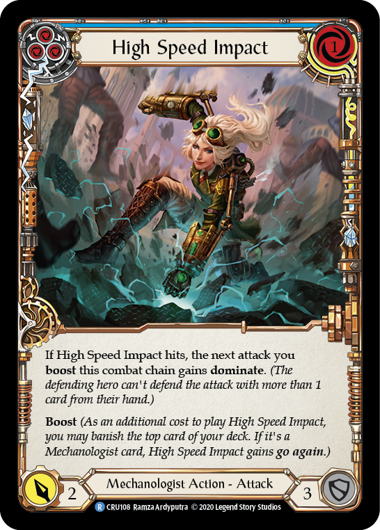 High Speed Impact (Blue) [CRU108] (Crucible of War)  1st Edition Normal | Chromatic Games