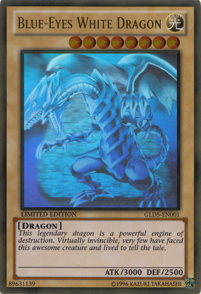 Blue-Eyes White Dragon [GLD5-EN001] Ghost/Gold Rare | Chromatic Games