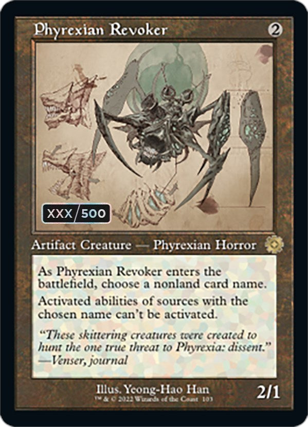 Phyrexian Revoker (Retro Schematic) (Serialized) [The Brothers' War Retro Artifacts] | Chromatic Games