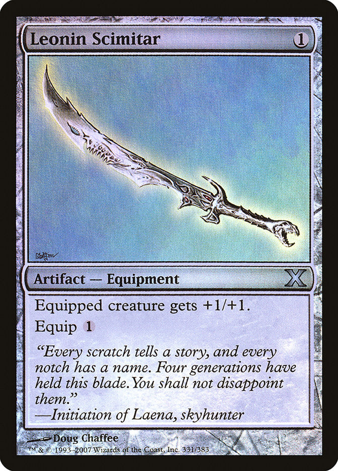 Leonin Scimitar (Premium Foil) [Tenth Edition] | Chromatic Games