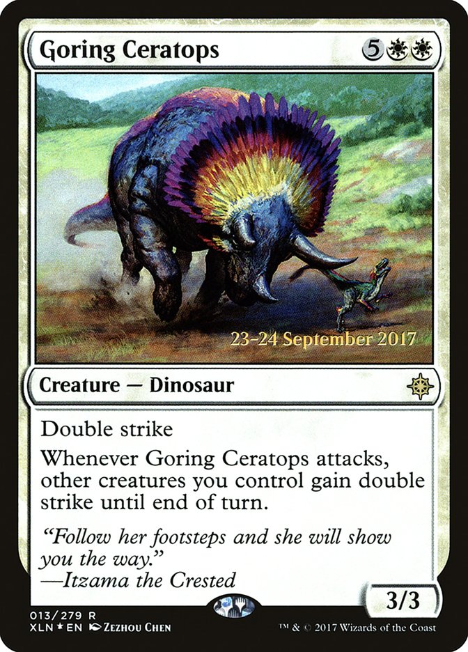 Goring Ceratops [Ixalan Prerelease Promos] | Chromatic Games