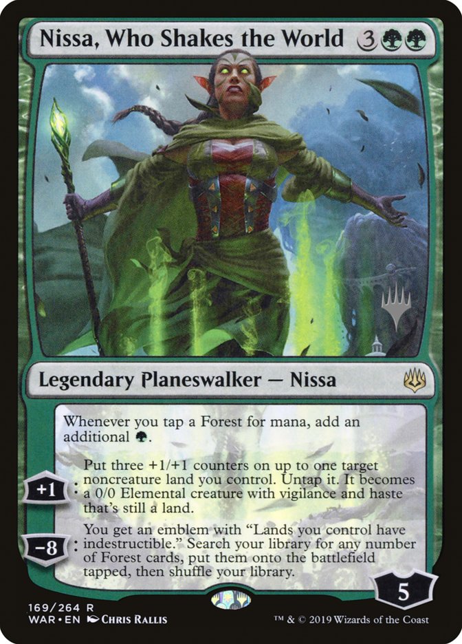 Nissa, Who Shakes the World (Promo Pack) [War of the Spark Promos] | Chromatic Games