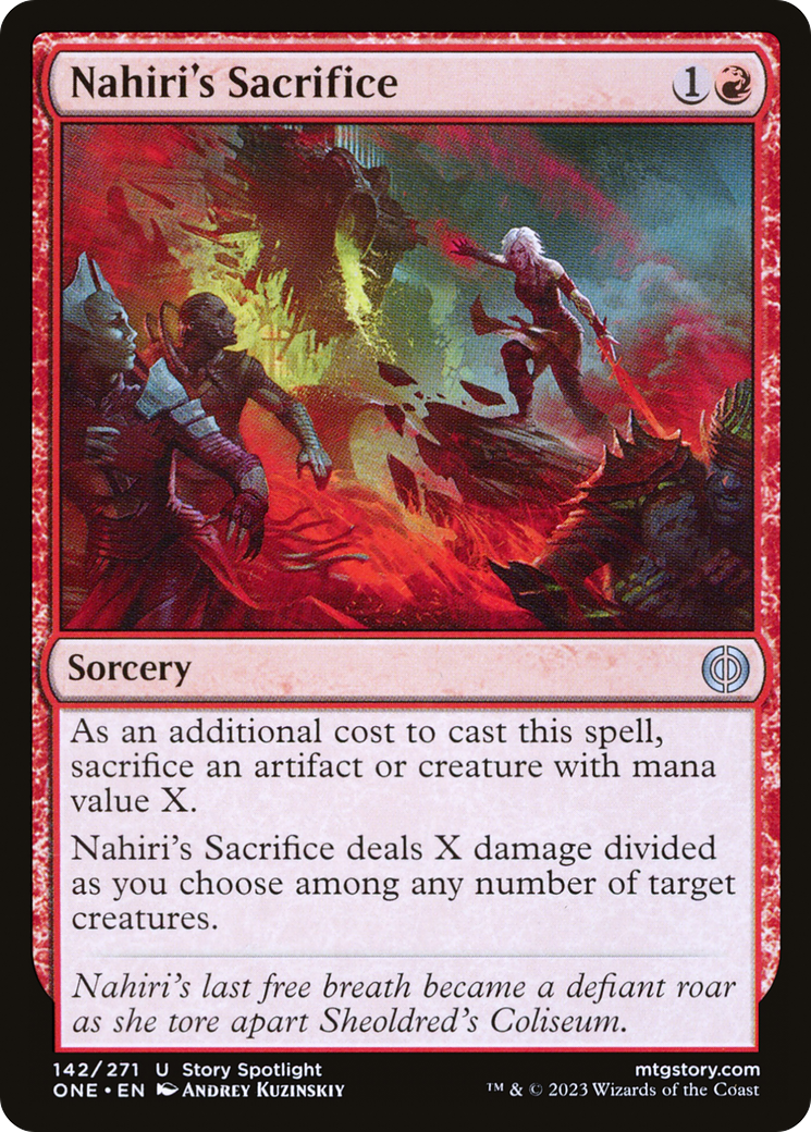 Nahiri's Sacrifice [Phyrexia: All Will Be One] | Chromatic Games