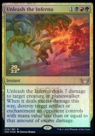 Unleash the Inferno [Streets of New Capenna Prerelease Promos] | Chromatic Games