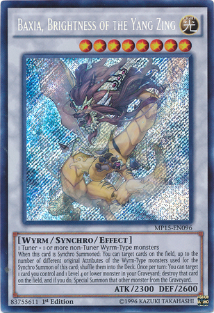 Baxia, Brightness of the Yang Zing [MP15-EN096] Secret Rare | Chromatic Games