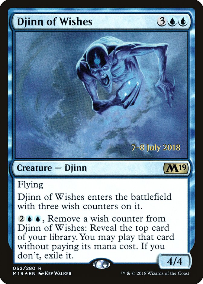 Djinn of Wishes [Core Set 2019 Prerelease Promos] | Chromatic Games