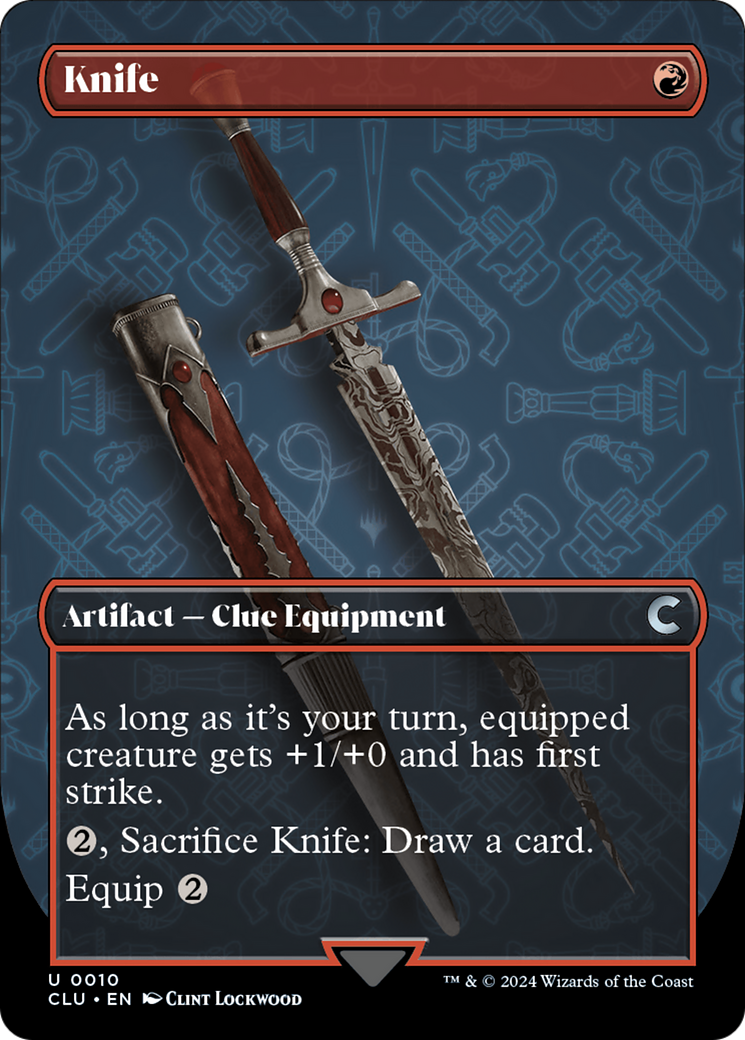 Knife (Borderless) [Ravnica: Clue Edition] | Chromatic Games