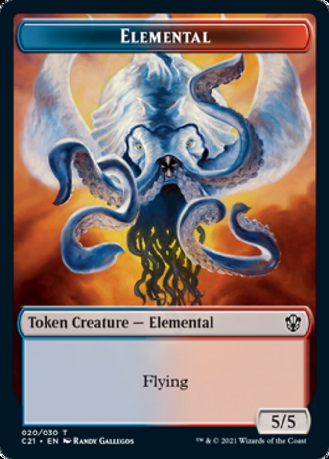 Elemental (020) // Copy Double-Sided Token [Commander 2021 Tokens] | Chromatic Games