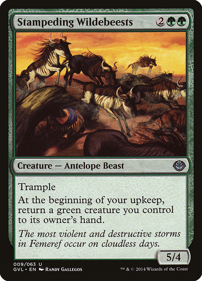 Stampeding Wildebeests (Garruk vs. Liliana) [Duel Decks Anthology] | Chromatic Games