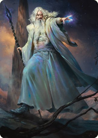 Saruman of Many Colors Art Card [The Lord of the Rings: Tales of Middle-earth Art Series] | Chromatic Games