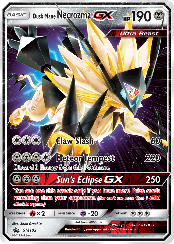 Dusk Mane Necrozma GX (SM102) [Sun & Moon: Black Star Promos] | Chromatic Games