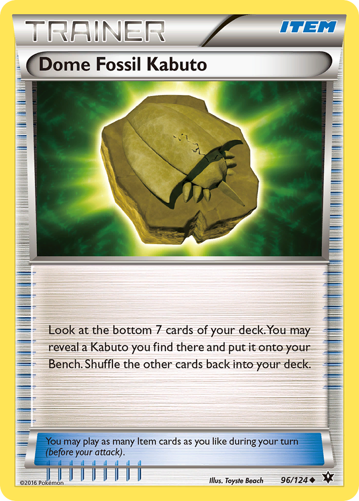 Dome Fossil Kabuto (96/124) [XY: Fates Collide] | Chromatic Games