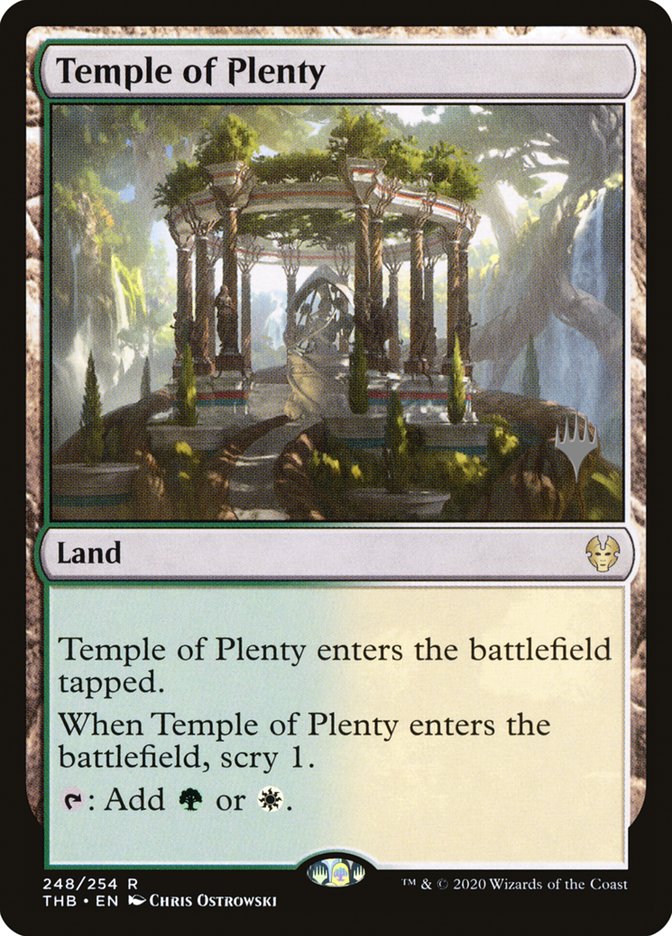 Temple of Plenty (Promo Pack) [Theros Beyond Death Promos] | Chromatic Games