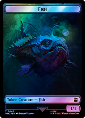 Fish // Alien Salamander Double-Sided Token (Surge Foil) [Doctor Who Tokens] | Chromatic Games