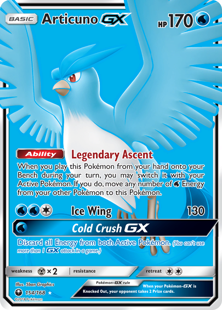 Articuno GX (154/168) [Sun & Moon: Celestial Storm] | Chromatic Games