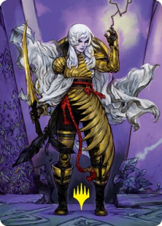 The Wandering Emperor 1 Art Card (Gold-Stamped Signature) [Kamigawa: Neon Dynasty Art Series] | Chromatic Games