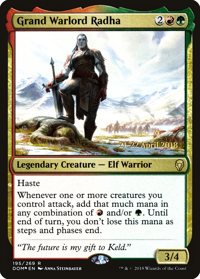 Grand Warlord Radha [Dominaria Prerelease Promos] | Chromatic Games