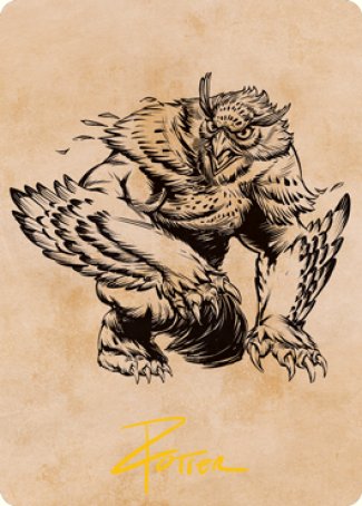 Owlbear (Showcase) Art Card (Gold-Stamped Signature) [Dungeons & Dragons: Adventures in the Forgotten Realms Art Series] | Chromatic Games