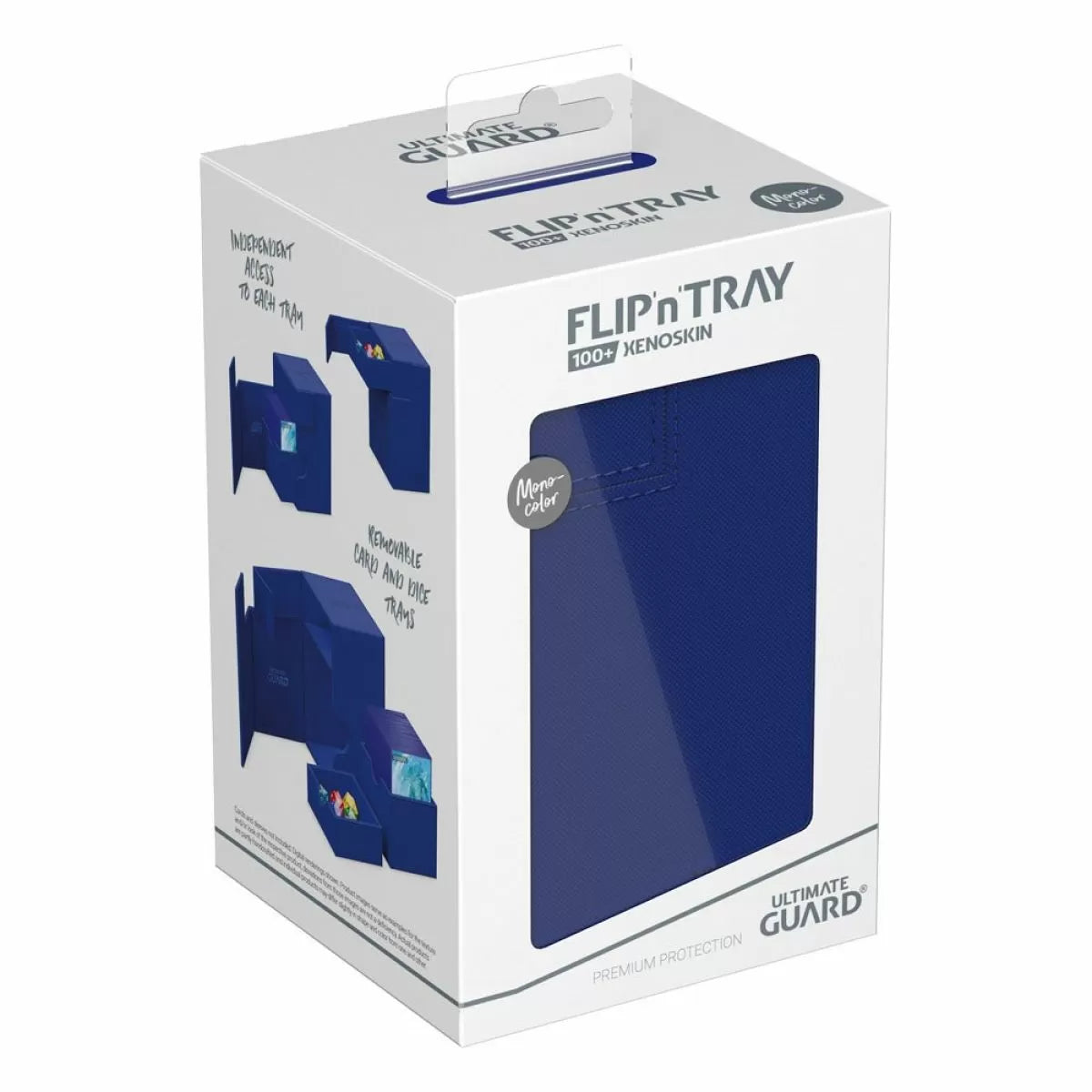 Ultimate Guard Flip n Tray 100+ XenoSkin Monocolor Blue Deck Box | Chromatic Games