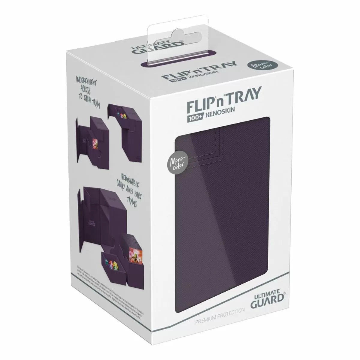 Ultimate Guard Flip n Tray 100+ XenoSkin Monocolor Purple Deck Box | Chromatic Games